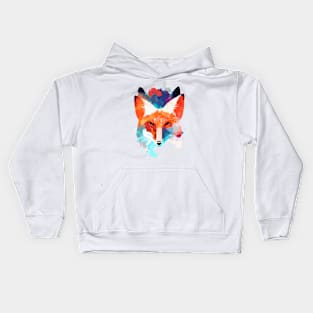 Red Fox Wild Nature Animal Colors Art Kids Hoodie